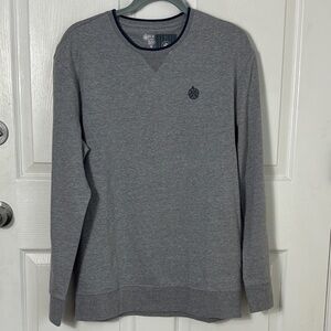 New NWT Boca Classic gray crew neck long sleeve Compass logo cotton blend size M